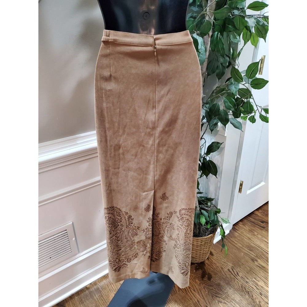 Norton Women's Brown Polyester Collared Shirt & Maxi Skirt 2 Piece Suit Size 12 - Picture 10 of 12